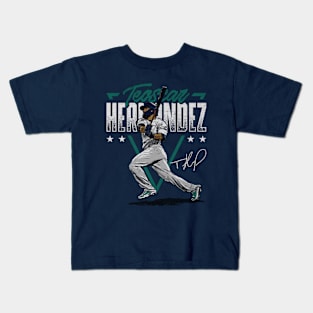 Teoscar Hernandez Seattle Triangle Name Kids T-Shirt